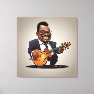 jazzmuzikanten canvas afdruk