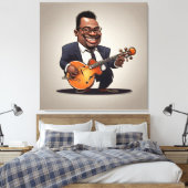 jazzmuzikanten canvas afdruk (Insitu (Slaapkamer))