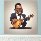 jazzmuzikanten canvas afdruk (Insitu (Houten vloer))