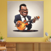 jazzmuzikanten canvas afdruk (Insitu (Woonkamer))