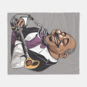 jazzmuzikanten fleece deken (Voorkant (Horizontaal))