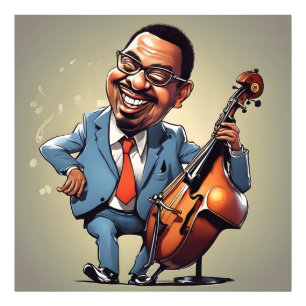 jazzmuzikanten foto afdruk