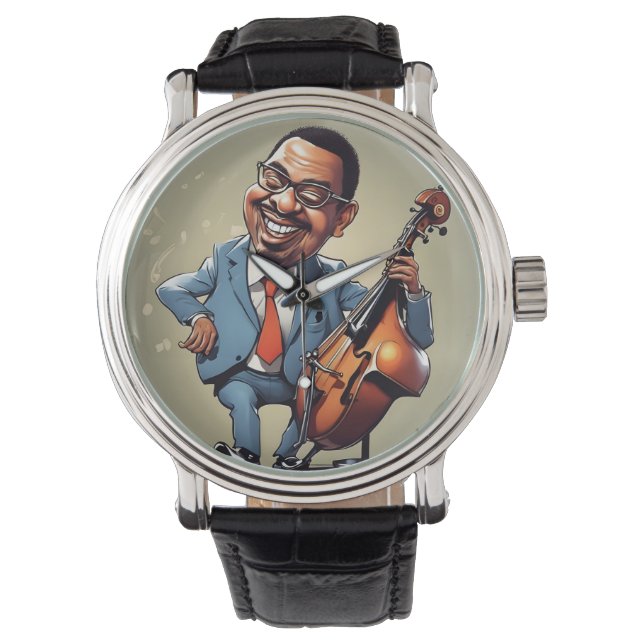 jazzmuzikanten horloge (Voorkant)
