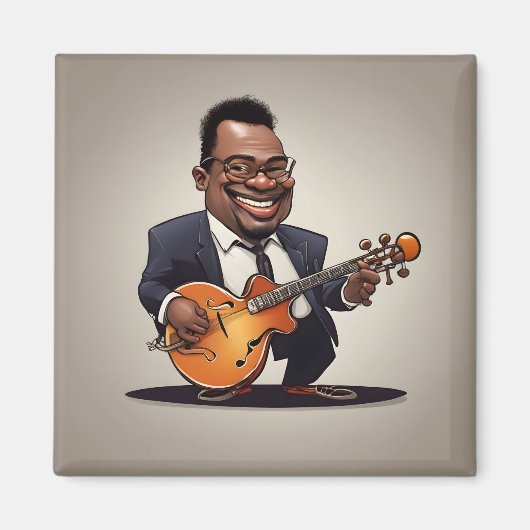 jazzmuzikanten magneet (Voorkant)