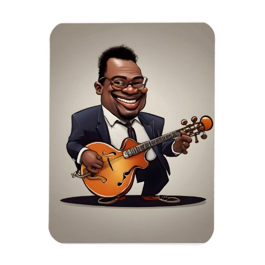 jazzmuzikanten magneet (Verticaal)