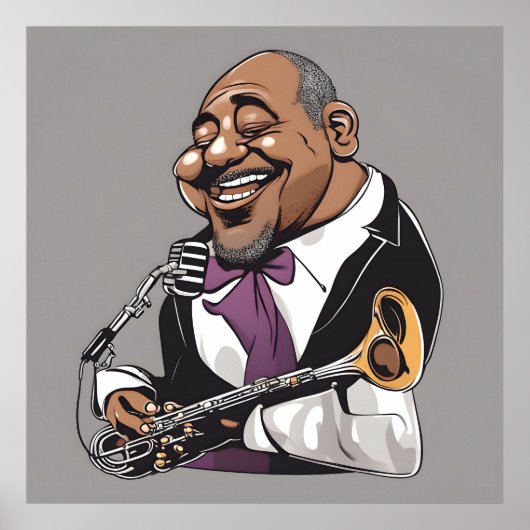jazzmuzikanten poster (Voorkant)