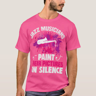 Jazzmuzikanten schilderen hun Afbeeldingen op Sile T-shirt