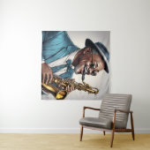 jazzmuzikanten wandkleed (In Situ (horizontaal))