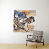 jazzmuzikanten wandkleed (In Situ (horizontaal))