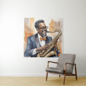 jazzmuzikanten wandkleed (In situ)