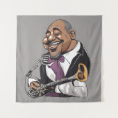 jazzmuzikanten wandkleed (Voorkant)