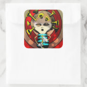 Jazzplayer 2012 vierkante sticker (Tas)