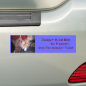 Jazzpurr DemoCat voor pres Bumpersticker (Op auto)