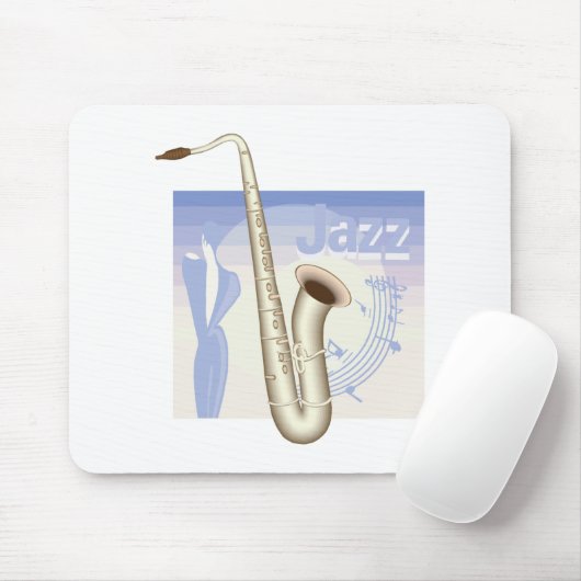 jazzsaxafonontwerp muismat (Met muis)