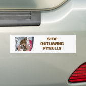 Jazzy_001, STOP OUTLAWING PITBULLS Bumpersticker (Op auto)