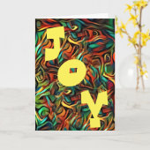 Jazzy Abstract Joy kerstfeestdag Kaart (Gele Bloem)