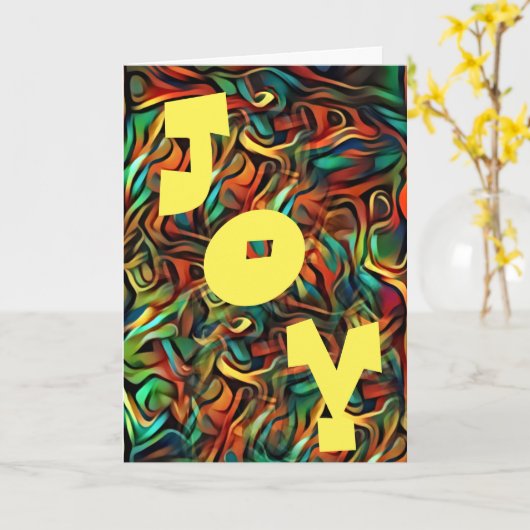 Jazzy Abstract Joy kerstfeestdag Kaart (Gele Bloem)