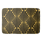 Jazzy  Art Deco Black Fans Badmat (Voorkant)