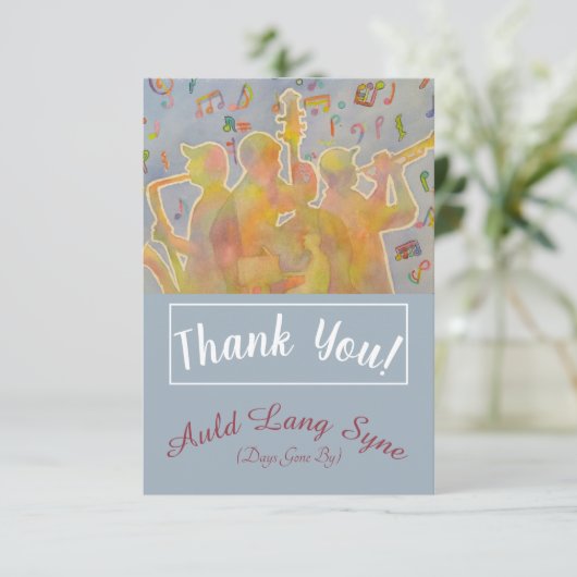 Jazzy Band Bedankkaart (Staand voorkant)