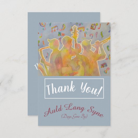 Jazzy Band Bedankkaart (Voorkant / Achterkant)