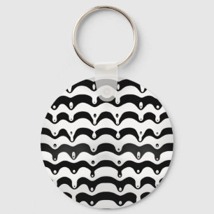 Jazzy Black en White Smelting Zebra Stripes Sleutelhanger