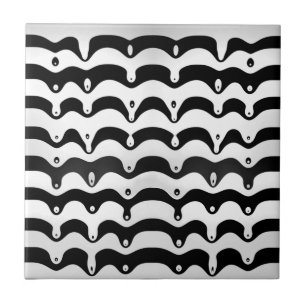 Jazzy Black en White Smelting Zebra Stripes Tegeltje