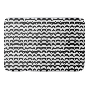Jazzy Black & White Smelting Zebra Stripes Badmat