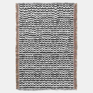 Jazzy Black & White Smelting Zebra Stripes Deken