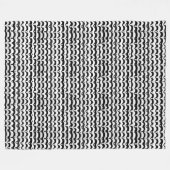 Jazzy Black & White Smelting Zebra Stripes Fleece Deken (Voorkant (Horizontaal))