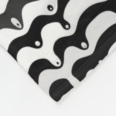 Jazzy Black & White Smelting Zebra Stripes Fleece Deken (Hoek)