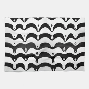 Jazzy Black & White Smelting Zebra Stripes Kitchen Theedoek
