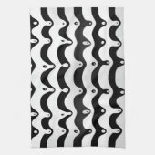 Jazzy Black & White Smelting Zebra Stripes Kitchen Theedoek (Verticaal)