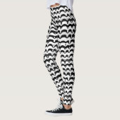 Jazzy Black & White Smelting Zebra Stripes Leggings (Links)