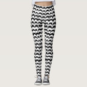 Jazzy Black & White Smelting Zebra Stripes Leggings (Voorkant)