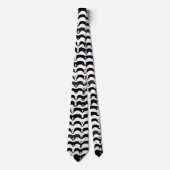 Jazzy Black & White Smelting Zebra Stripes Stropdas (Voorkant)