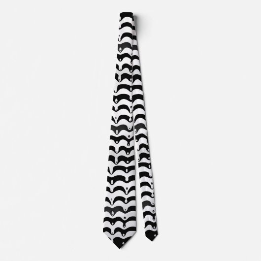 Jazzy Black & White Smelting Zebra Stripes Stropdas (Voorkant)