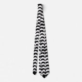 Jazzy Black & White Smelting Zebra Stripes Stropdas (Achterkant)