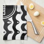Jazzy Black & White Smelting Zebra Stripes Theedoek (Quarter Fold)