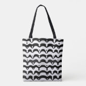 Jazzy Black & White Smelting Zebra Stripes Tote Bag (Achterkant)
