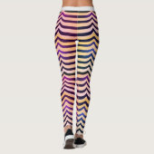 Jazzy Black & White Trippy op Art Stripey Pattern Leggings (Achterkant)