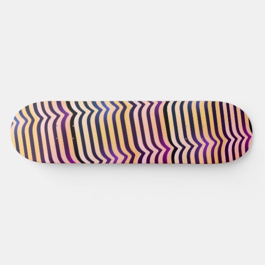 Jazzy Black & White Trippy op Art Stripey Pattern Persoonlijk Skateboard (Horizontaal)