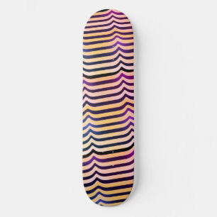 Jazzy Black & White Trippy op Art Stripey Pattern Persoonlijk Skateboard