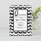 Jazzy Black & White Wavy Zebra Stripes Kaart (Staand voorkant)