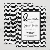 Jazzy Black & White Wavy Zebra Stripes Kaart (Voorkant / Achterkant)