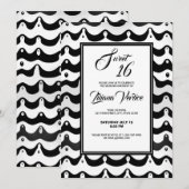 Jazzy Black & White Wavy Zebra Stripes Kaart (Voorkant / Achterkant)