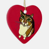 Jazzy Cat Heart Ornament (Rechts)