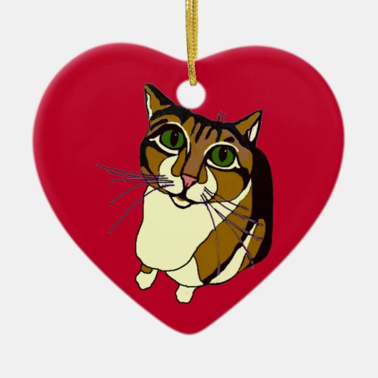 Jazzy Cat Heart Ornament (Voorkant)