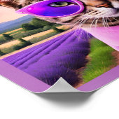 Jazzy cat - lavendelveld poster (Hoek)