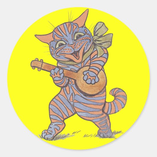 Jazzy Cat Sticker (Voorkant)