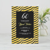 Jazzy Cute Black & Yellow Striped Bumblebee Kaart (Staand voorkant)